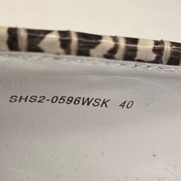 3.1 Phillip Lim Reptile Embossed Leather Platform Wedge Penny Loafer, EU 40 / 10 - Picture 9 of 10